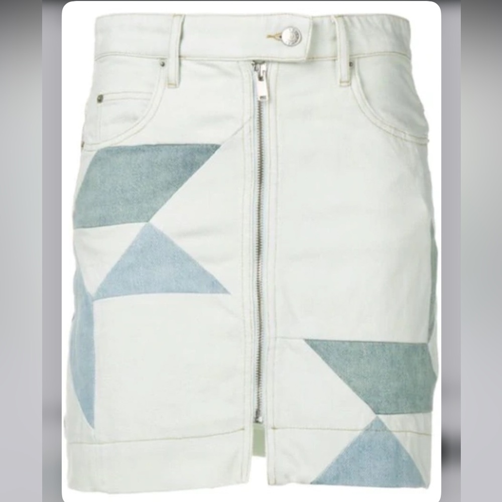 Isabel Marant Etoile Patchwork Denim Skirt 36